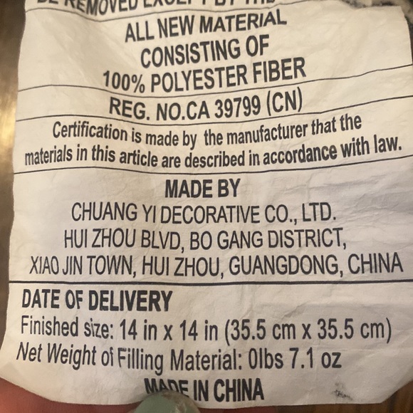 Hello Spring floral and striped pillow - Picture 4 of 4